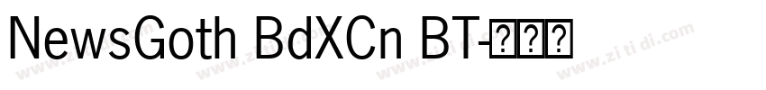 NewsGoth BdXCn BT字体转换
